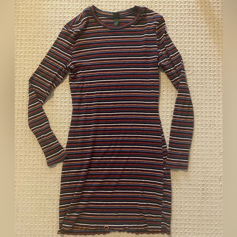 Wild Fable ribbed stripe dress GUC. Size M